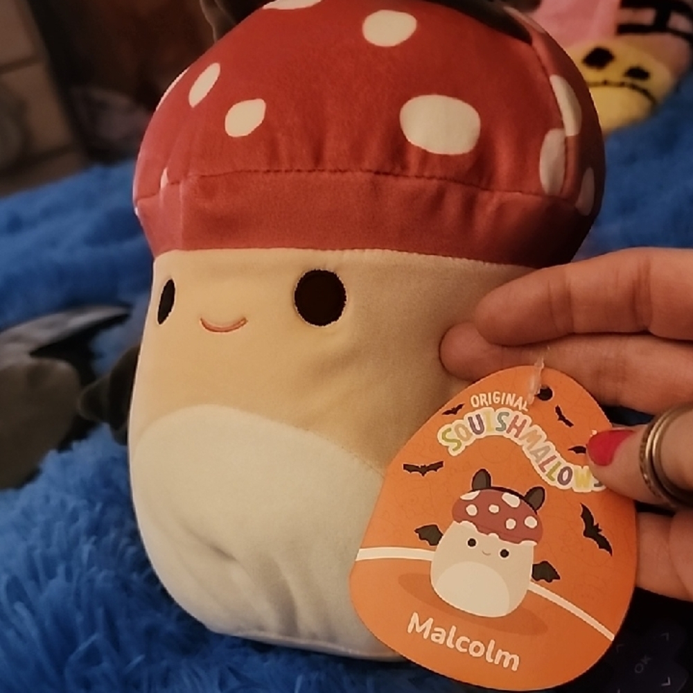 Squishmallows Malcolm Red and White Stuffed Animal
